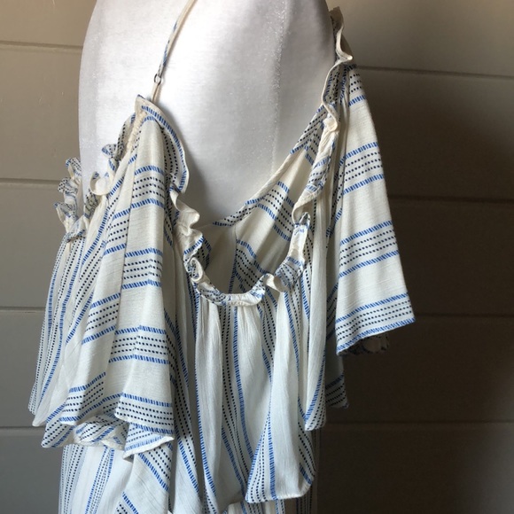 Misa Los Angeles Cream Gauze Flounce Maxi Size XS - Picture 9 of 12